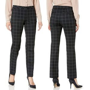 NYDJ | Classic Trouser Pants In Petite Black/Gray Plaid